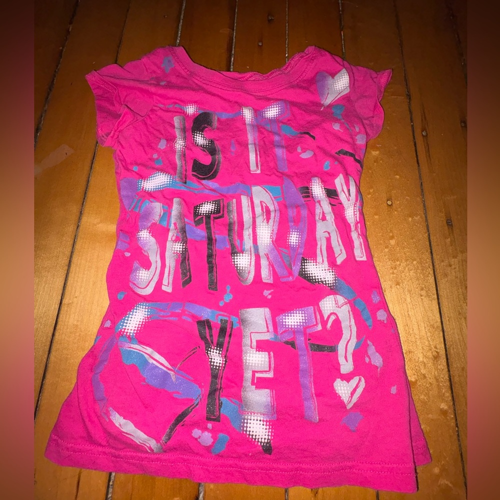 Y2K Baby Tee "Is it Saturday Yet?"
